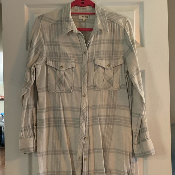 Wilfred Free long plaid shirt - Picture 1 of 5